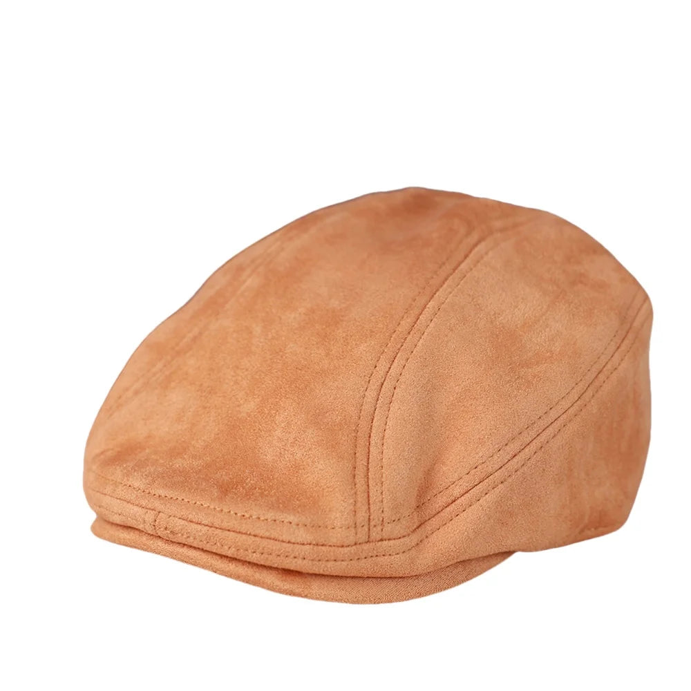 Cabbie Winter Suede Flat Cap Gatsby Cabbie Paddy Hat Ghelter
