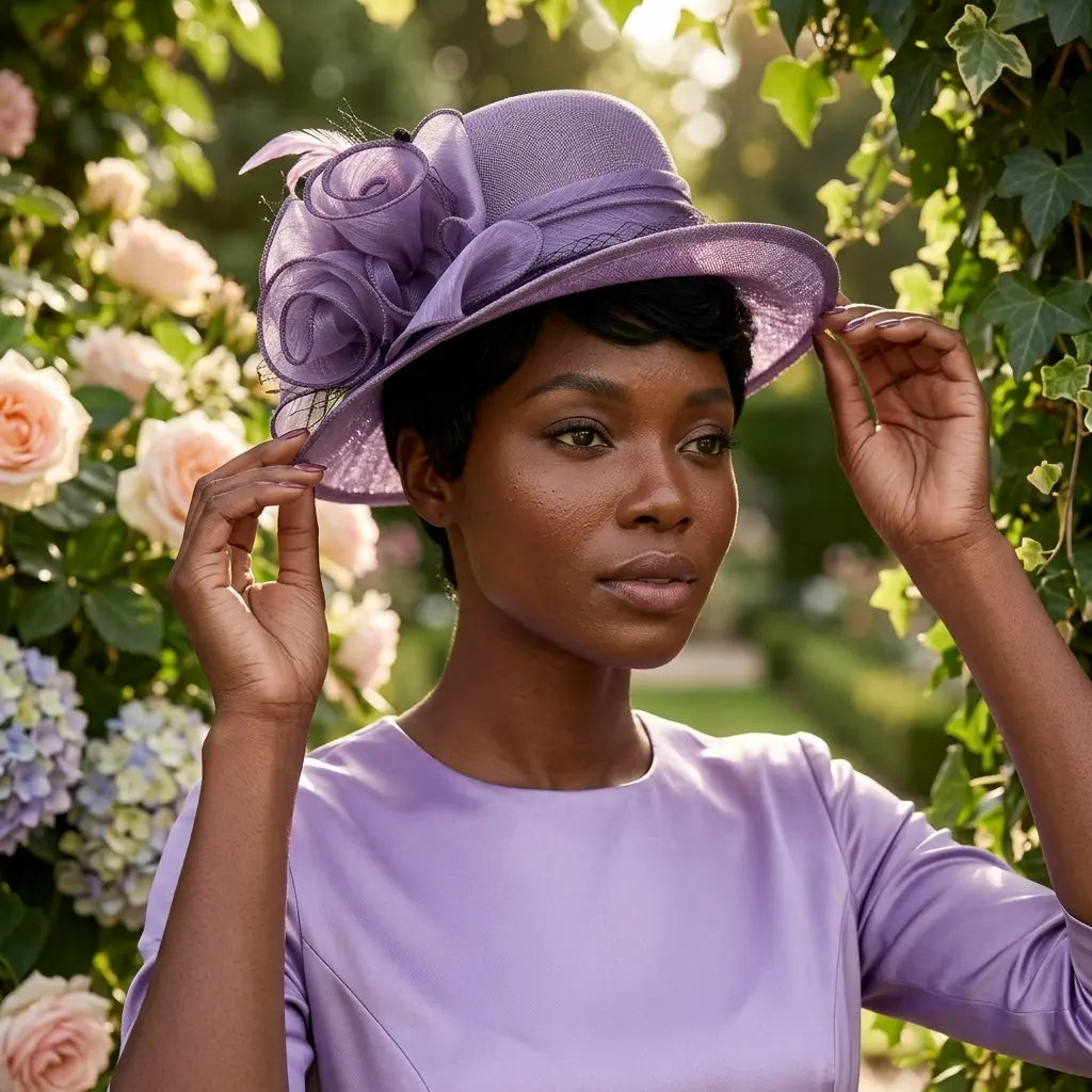 wedding-church-hat-floral-classic