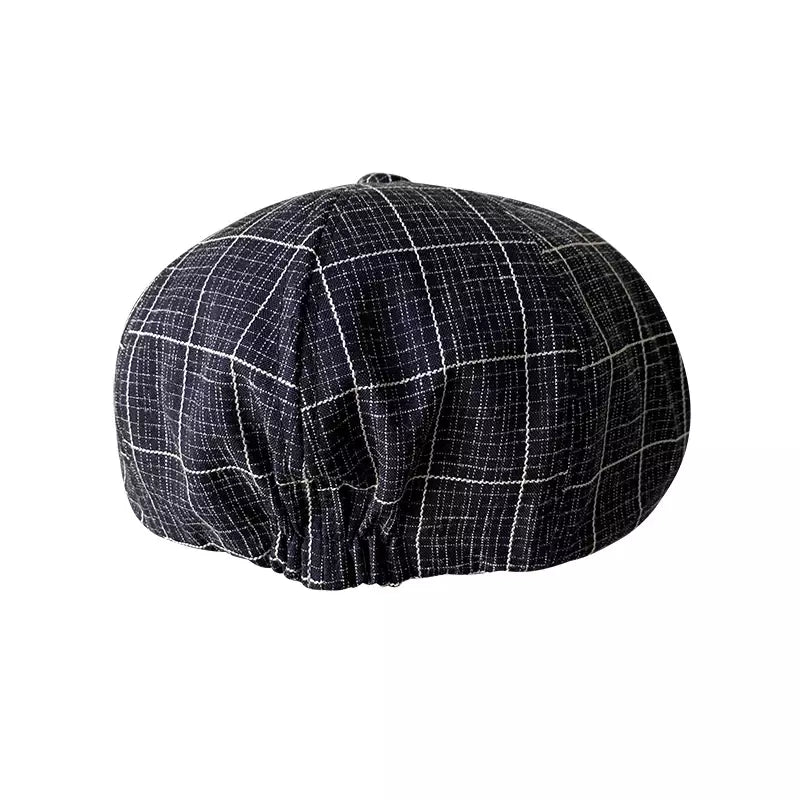 newsie-bakerboy-paperboy-cabbie-hat-linen-cotton-tartan