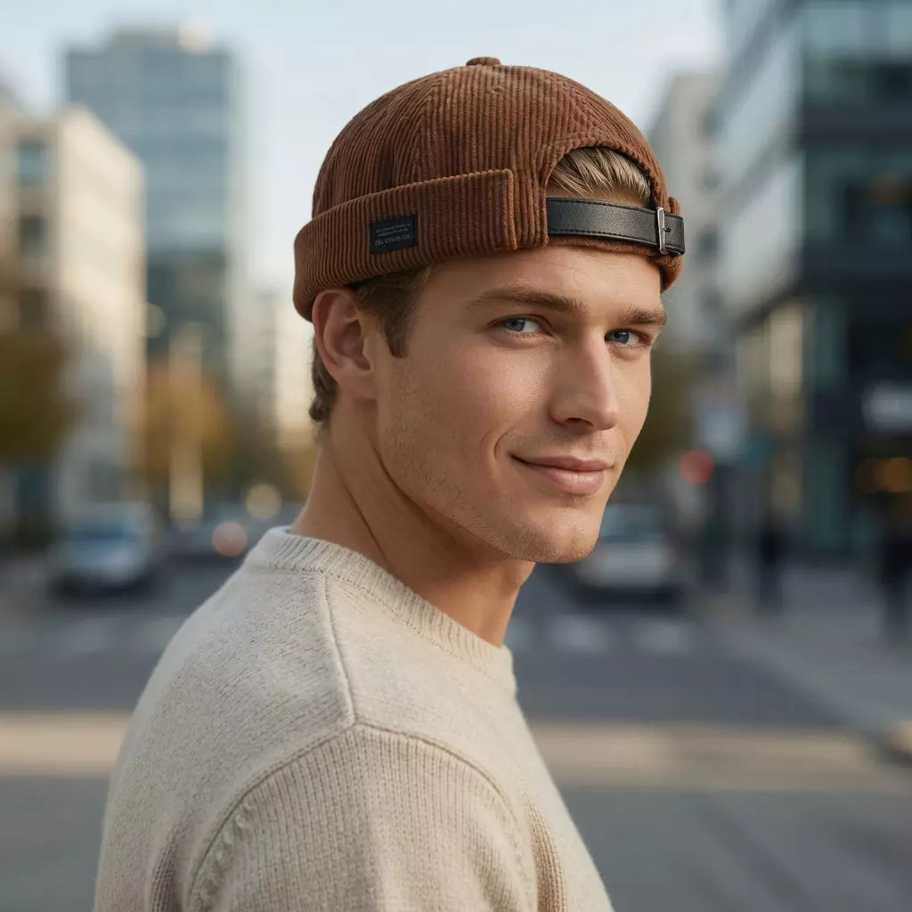 Plain-Winter-Street-Men-Women-Striped-Vintage-Retro-Brimless-Hat