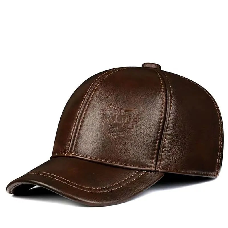 KNS Genuine Leather Baseball Cap