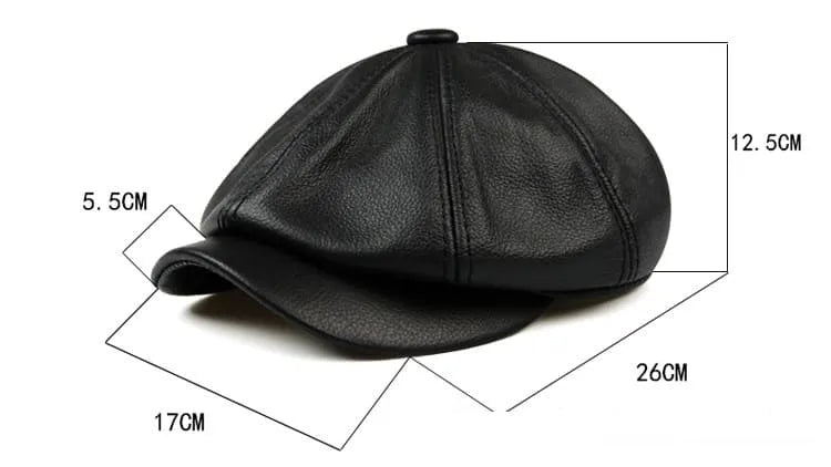 newsie-bakerboy-paperboy-cabbie-hat-pure-authentic-leather-cowhide