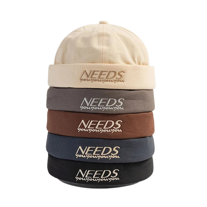 Plain-Brimless-Cap-adjustable-melon-hat