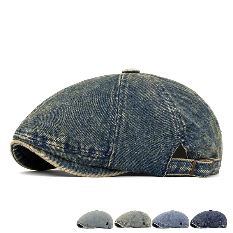 Sutherland Denim Newsboy Cap | Vintage Paperboy Hat – Ghelter