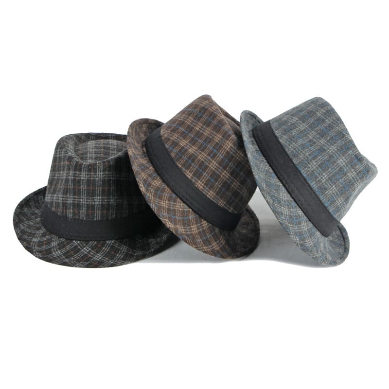 plaid-vintage-jazz-fedora-retro
