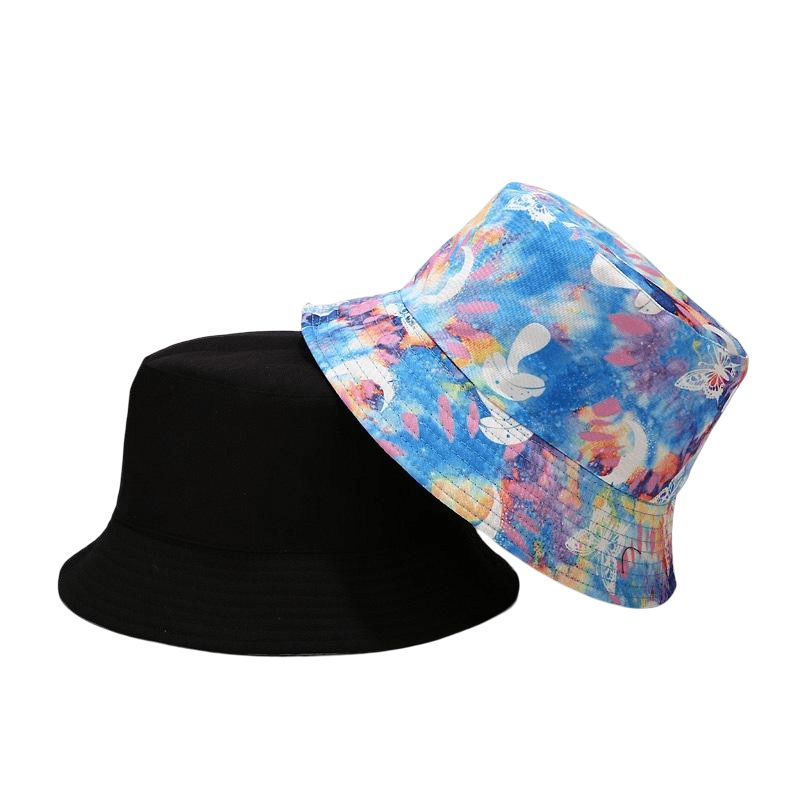 psychedelic-multicolor-abstract-adjustable-reversible-cotton-fisherman-headwear