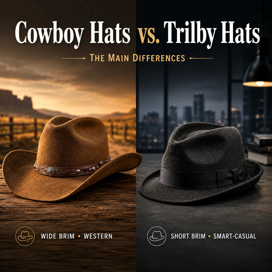 Cowboy Hats vs. Trilby Hats: The Main Differences