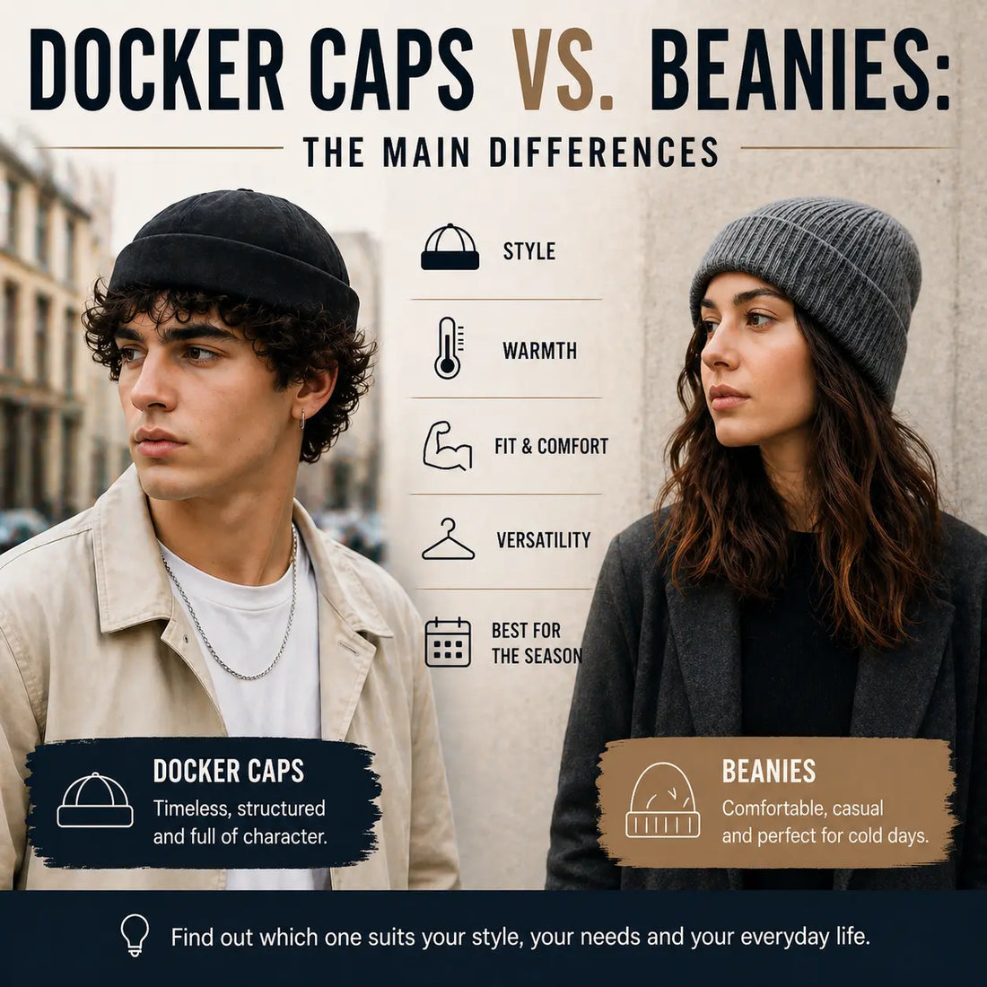 Docker Caps vs Beanies: What’s the Difference?