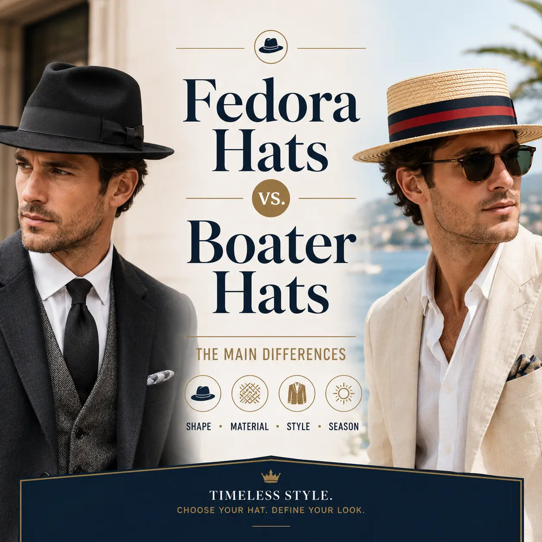 Fedora Hats vs. Boater Hats: The Main Differences