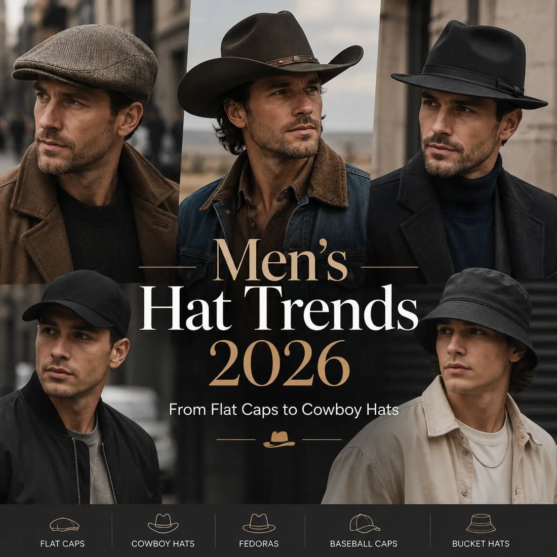 Men’s Hat Trends 2026: From Flat Caps to Cowboy Hats