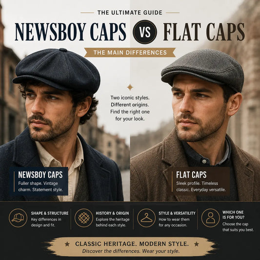 Newsboy Caps vs. Flat Caps: Understanding the Differences Between Two Classic Caps
