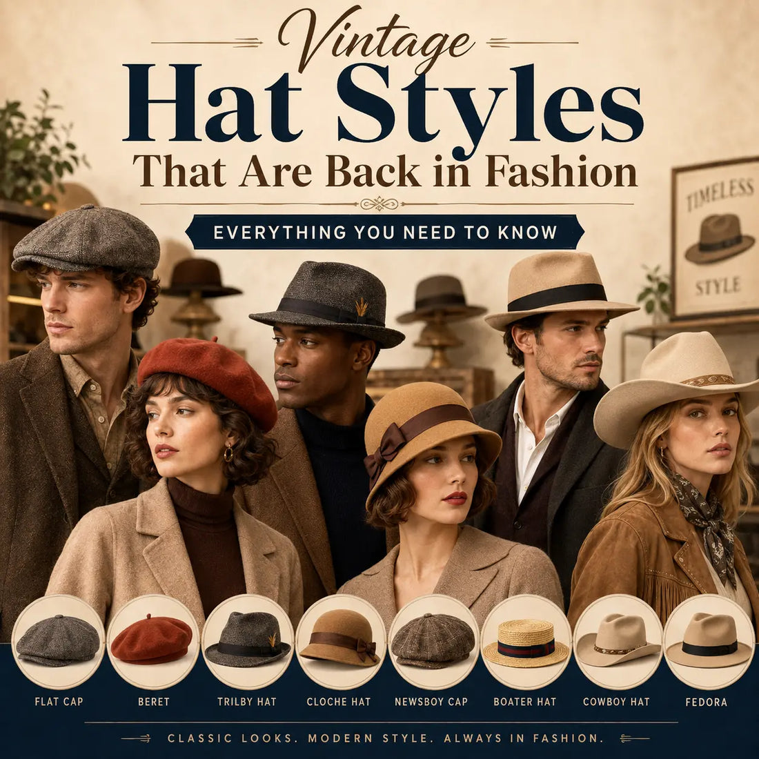 Vintage Hat Styles That Are Back in Fashion: Everything you Need to Know