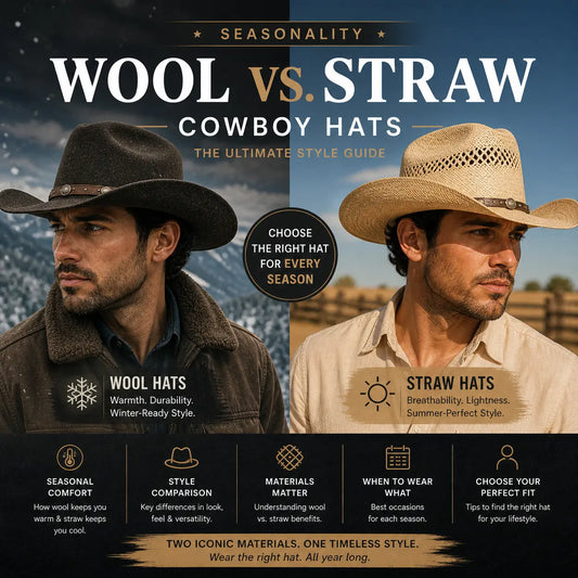 Seasonality: Wool vs. Straw Cowboy Hats: The Ultimate Style Guide
