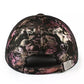 Abstract Print Genuine Leather Baseball Cap