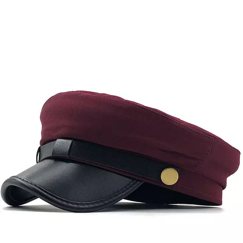 Astruc Leather Sailor Cap | Breton, Fiddler, Military Cap | Cotton Astruc Leather Sailor Cap | Breton, Fiddler, Military Cap | Cotton