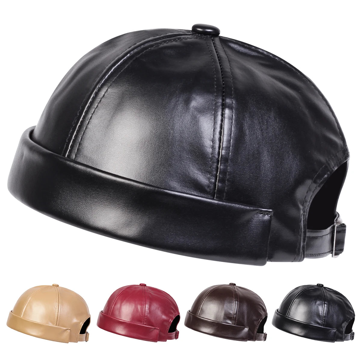 Docker Cap Auckland Leather Brimless Docker Cap | Brimless Hat | On Sale – Ghelter