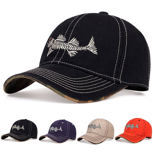 plain-angry-fish-adjustable-hat-embroidered-retro