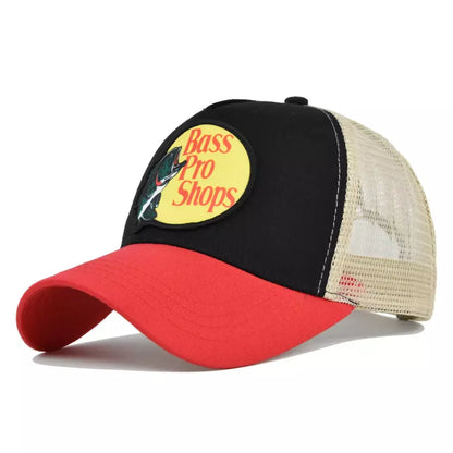 Red bass pro shop hat on sale