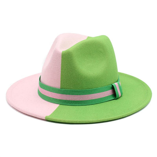 Bicolor Summer Fedora Hat