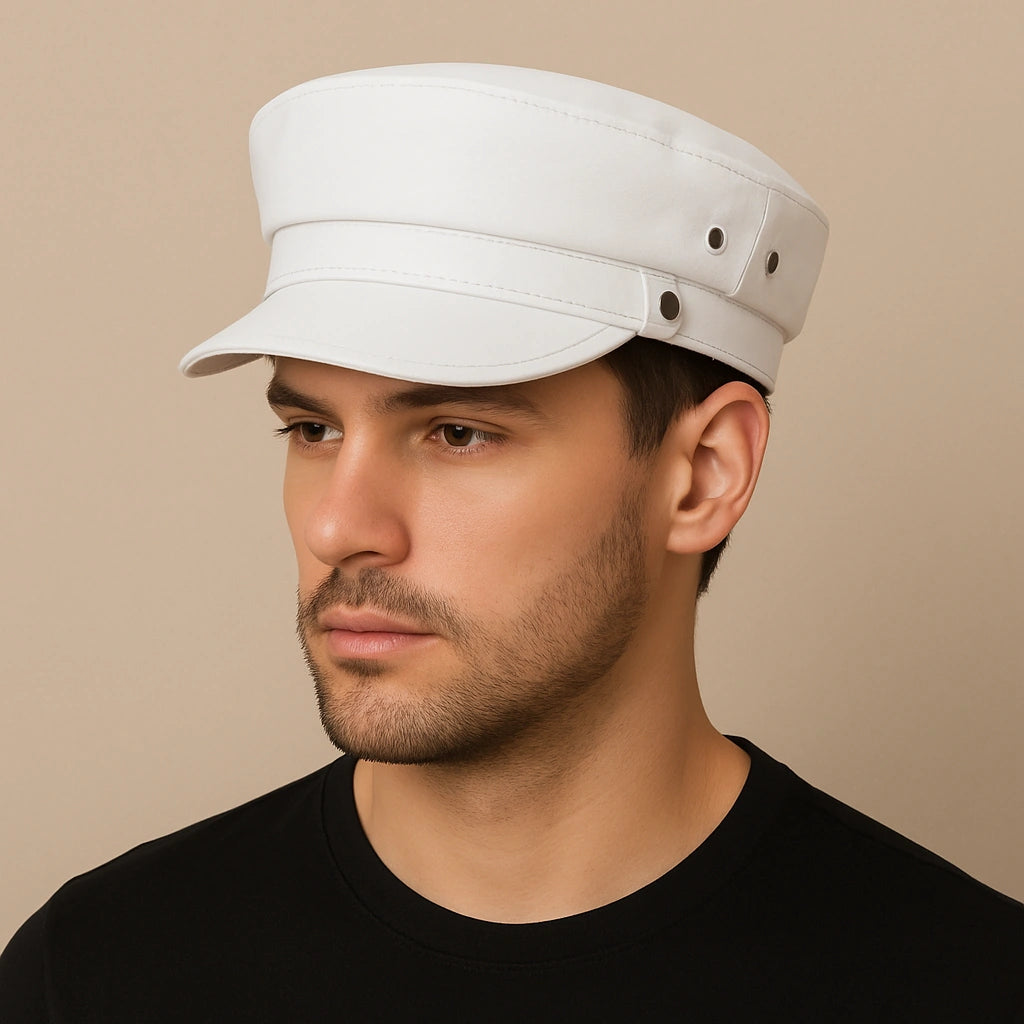 Bouillon Genuine Leather Sailor Cap | Online Caps - Ghelter