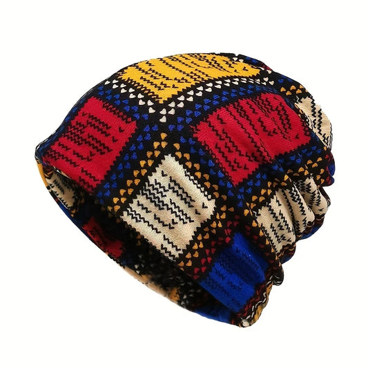 men-women-checkered-retro-warm-winter-hat