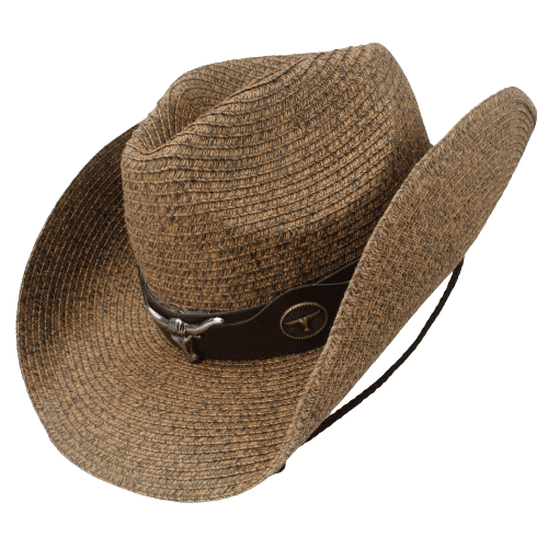 Bullhead Brown Straw Cowboy Hat