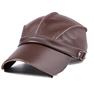 Cadet Striped Genuine Leather Cap Ghelter