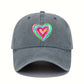 Concentric Hearts Washed Cotton Baseball Cap