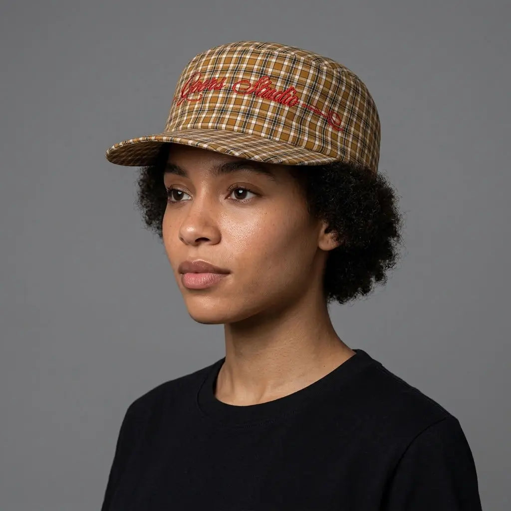 Coors Studio Plaid Flat Visor Army Baseball Cap