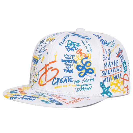 men-women-colorful-urban-flat-brim-hat