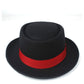 Crowley Red Ribbon Wool Porkpie Hat