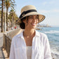 Da Costa Women Bowknot Summer Straw Bucket Hat