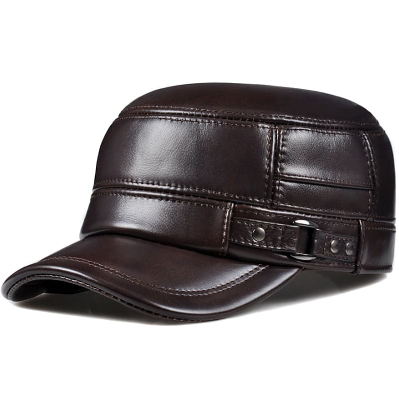 Dayton Earflaps Genuine Leather Army Cap