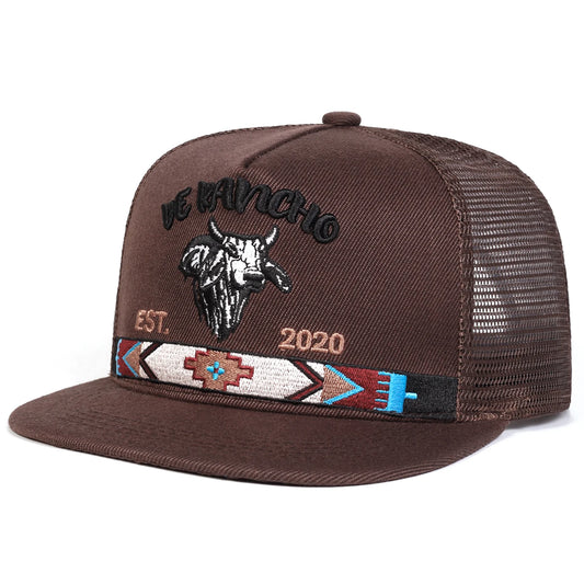 men-women-flat-bill-mesh-western-bullskull-baseball-hat