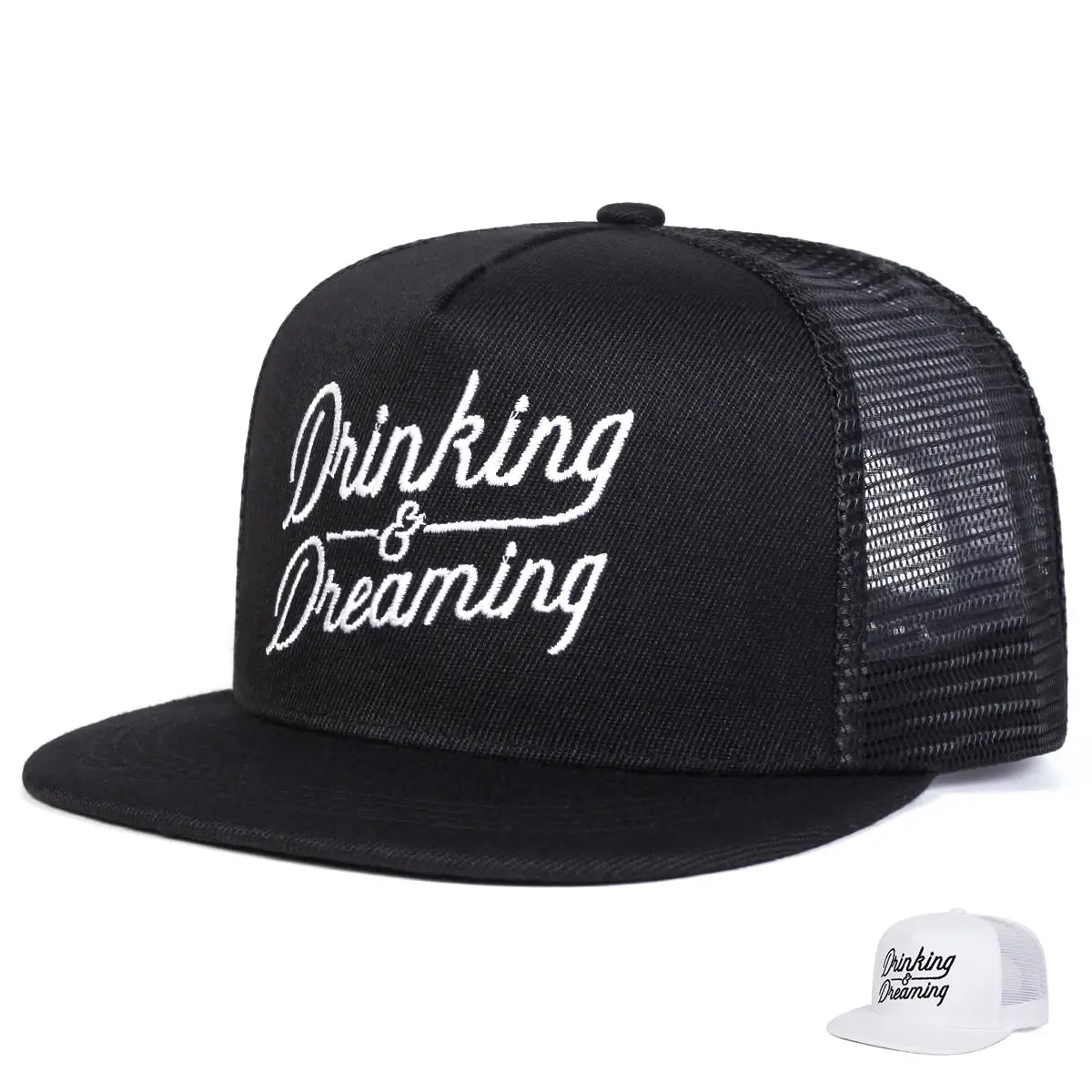 Drinking & Dreaming Trucker Snapback Cap