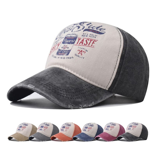 washed-adjustable-cotton-hat-bicolor-retro