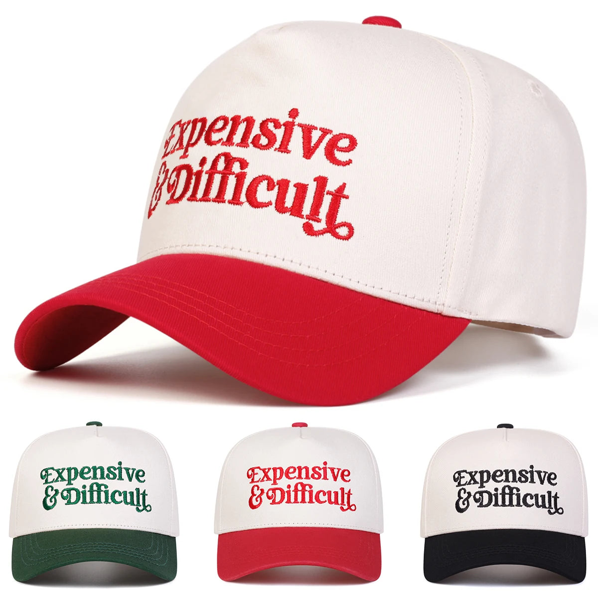 Expensive & Difficult Baseball Cap | Attitude Embroidered Hat – Ghelter