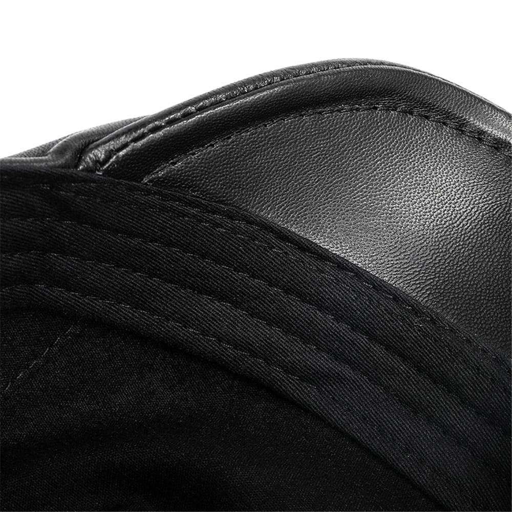 Fiore Genuine Leather Flat Cap