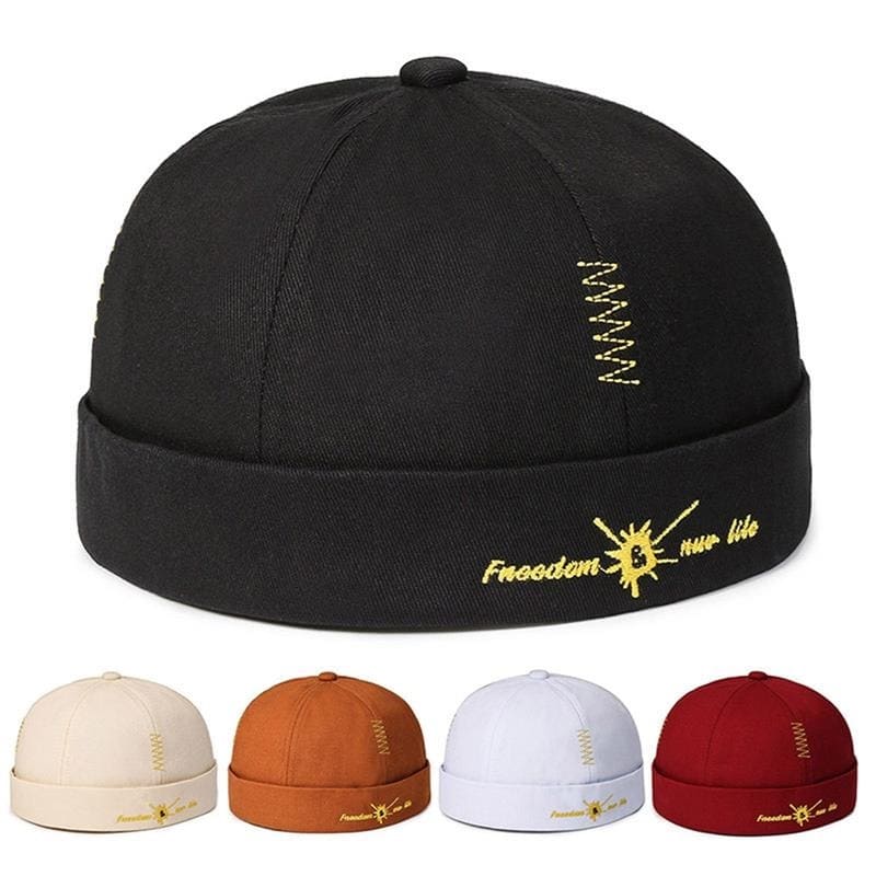 Cappello Ugo da Uomo Blu Scuro - Stile Docker Regolabile in Cotone Cappello Ugo da Uomo Blu Scuro - Stile Docker Regolabile in Cotone