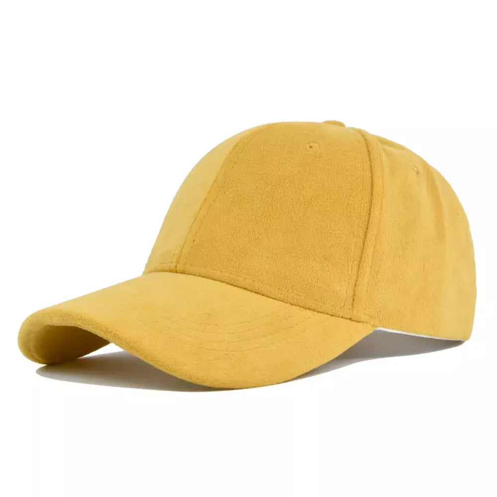 Plain suede baseball cap on sale