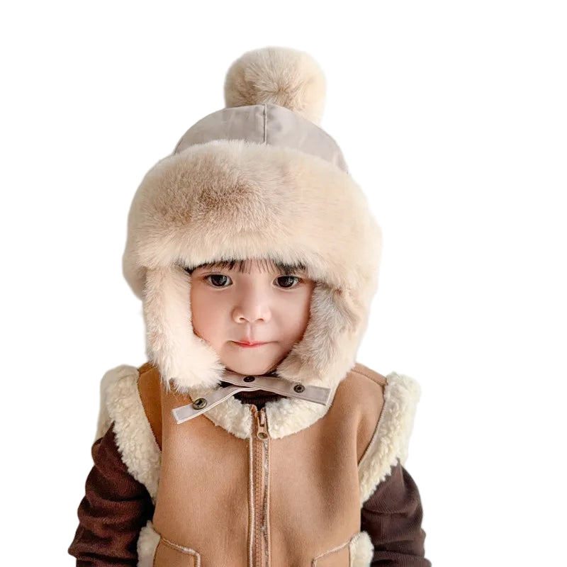 children-vintage-retro-warm-fluffy-headwear