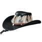 Hays Feathers Leather Cowboy Hat