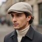 JM Herringbone Linen Flat Cap