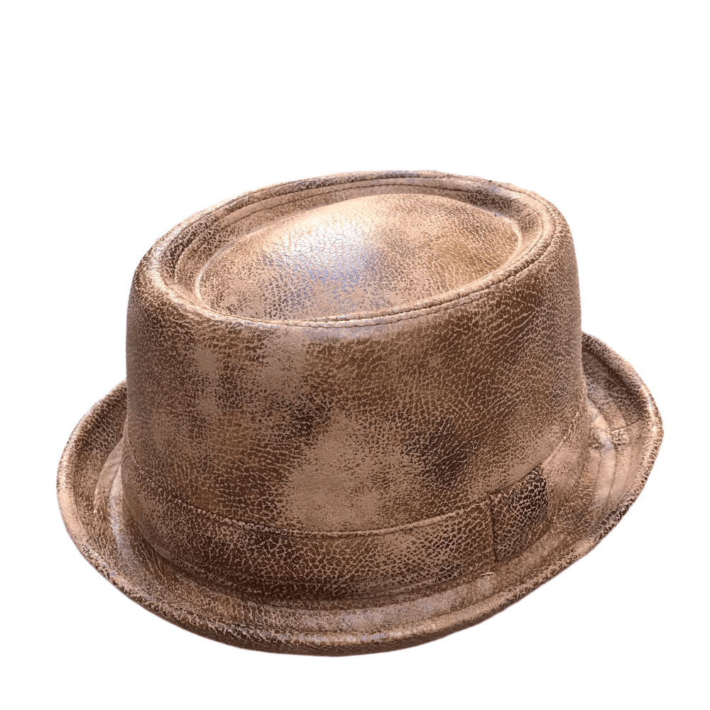 J&M Vintage Leather Porkpie Hat