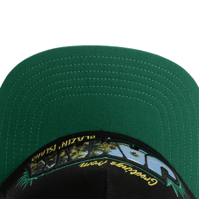 Jamaica Black & Green Snapback Cap