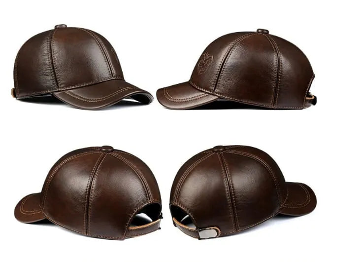KNS Genuine Leather Baseball Cap