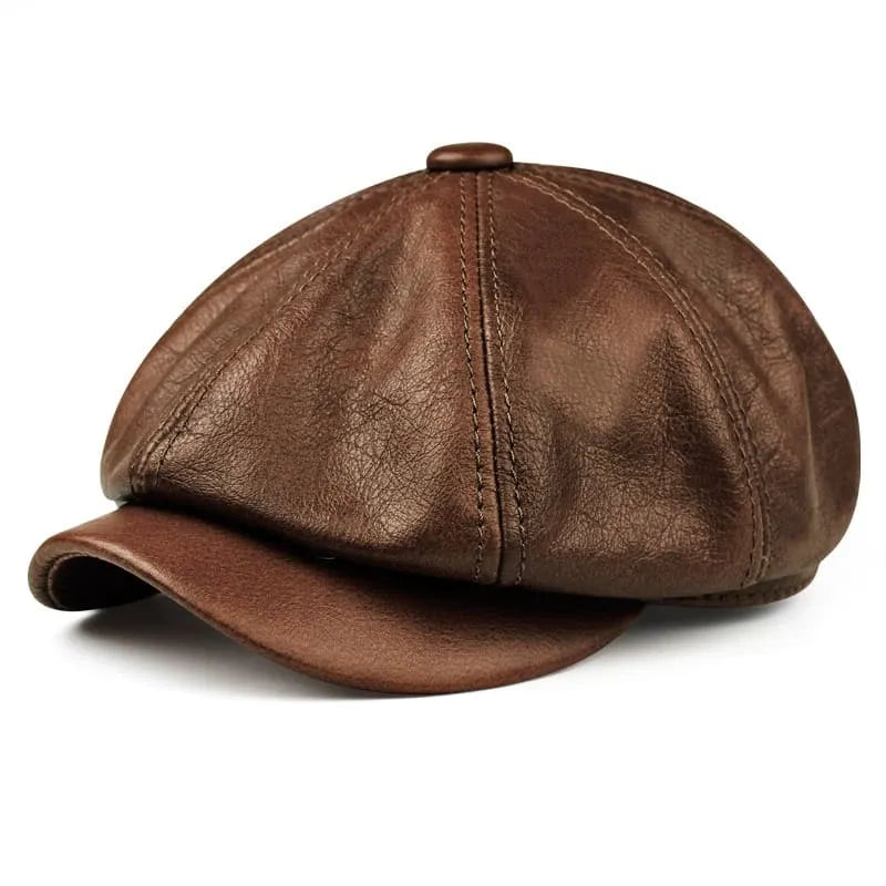 ▷ Kingsville Genuine Leather Newsboy Cap | Pure Cowhide – Ghelter