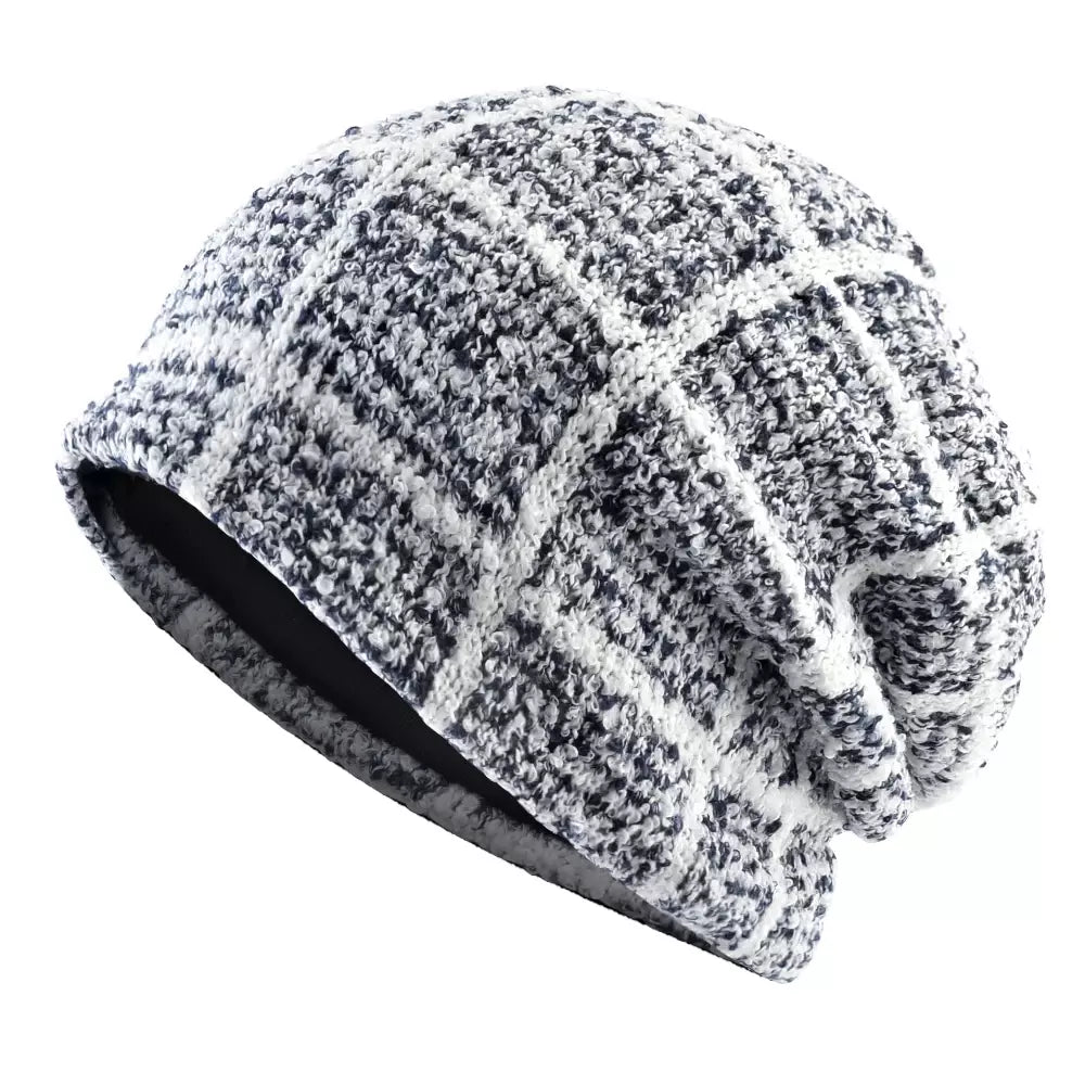 Kungs Plaid Knitted Cotton Beanie