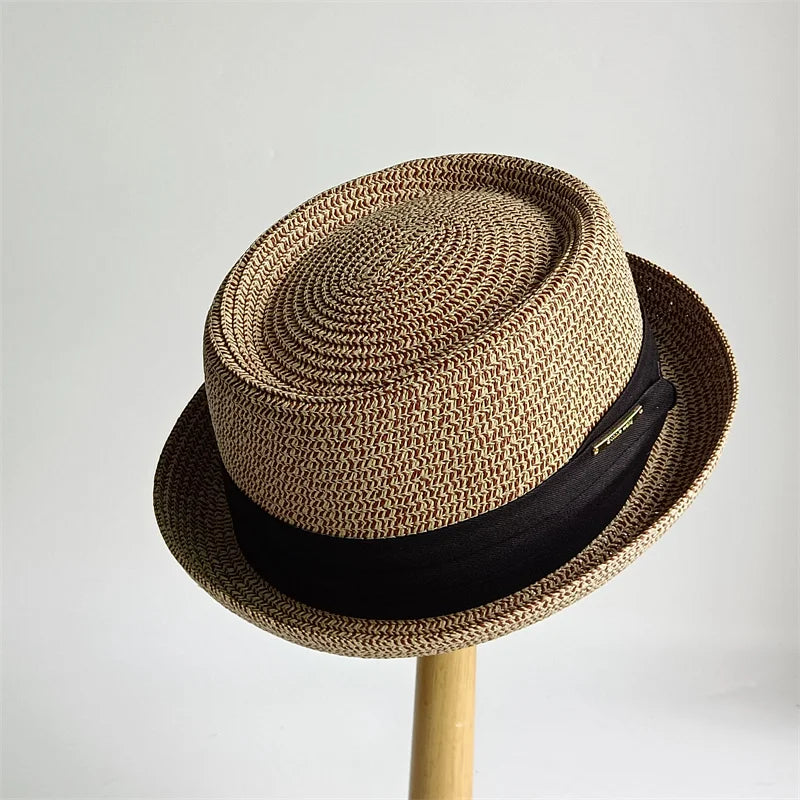 Sun-beach-headwear-unisex-vegetable-fibre-breathable-short-brim-handwoven