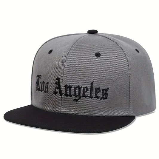 men-women-script-embroidered-flat-brim-adjustable-baseball-hat